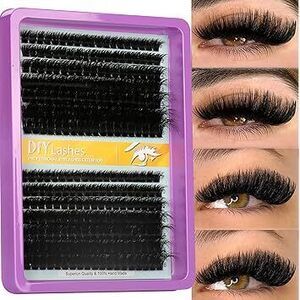 C Curl Lash Clusters Extensions 280 Pcs Individual Eye Lash Clusters 100D